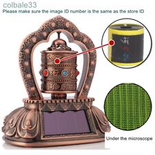 12cm microfilm mantras Solar Prayer Wheel Car decoration Living Buddha blessing picture