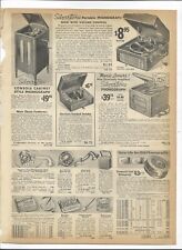 1937 Sears Catalog Ad Pages Silvertone Phonograph Player Conqueror Records Books picture