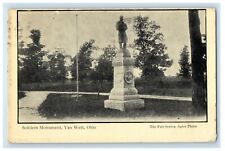1910 View Of Soldiers Monument Van Wert Ohio OH Posted Antique Postcard picture