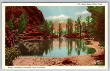 c1930s Gem Lake Estes Park Rocky Mountain National Park CO Vintage Postcard picture