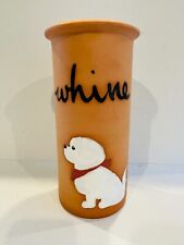ZEPPA STUDIOS NEW “Whine Dog” Bichon Frisé Terra Cotta 10” Wine Chiller Holder picture