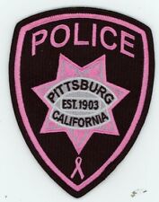 CALIFORNIA CA PITTSBURG POLICE PINK BREAST CANCER NICE SHOULDER PATCH SHERIFF picture