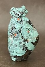 ZUNI FETISH CARVED TURQUOISE CORN MAIDENS picture