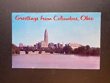 Columbus Ohio OH Postcard Skyline of Columbus as seen across Scioto River picture