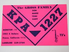 Vintage Amateur Ham Radio QSL Postcard Card - KPA 1227 - Fresno, CA - Gross Fam picture
