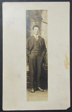 Man Vintage RPPC Postcard Unposted with Writing Dated 1916 picture