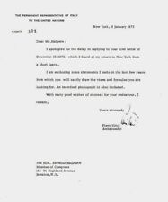 UN Ambassador PIERO VINCI Signed Letter picture