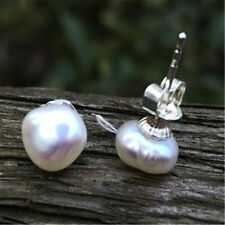 11-12mm huge white Baroque pearl earrings ear stud Accessories AAAA Chic elegant picture
