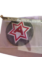 VINTAGE EMBROIDERED PATCH US ARMY 6TH STAR W/RED A 6 POINT WWII WW2 picture