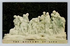Glendale CA-California, Mystery of Life Statue, Antique Vintage Postcard picture