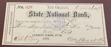 Vintage 1879 State National Bank New Orleans LA LQQK picture