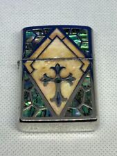 Zippo Limited Armor  INLAID NATURAL SHELL LILY JAPAN Zippo Lighter 2403M picture