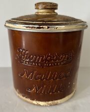 Thompson’s Double Malted Malted Milk Aluminum Container With Lid Rare Vintage picture