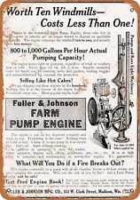 Metal Sign - 1910 Fuller & Johnson Farm Pump Engine - Vintage Look Reproduction picture