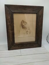Antique Mother & Baby Mary Framed Photo 1899 Farmhouse Rustic Decor  picture
