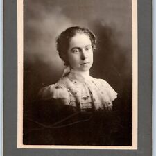 ID'd c1900s Clinton, MA Beautiful Young Lady Cabinet Card Photo 2E picture