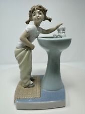 Lladro porcelain girl at sink Clean Up Time #4838 picture