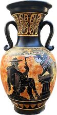 Greek Pottery Vase Amphora Oedipus And Sphinx Myth Attic Hand Painted Replica picture