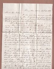 1857 King William Court House Virginia 2pg letter - E C Orvis - Tract of Land picture