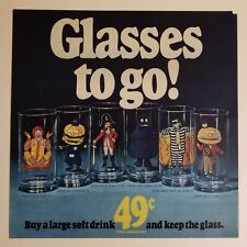 1970s McDonald's Glasses to go Translite, About 21.5 inches by 21.5 inches picture