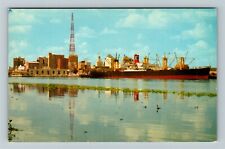 Tampa FL-Florida, Main Shipping Line, Tampa Skyline, Vintage Postcard picture