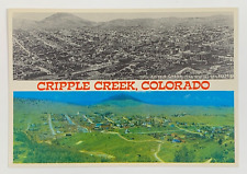 Cripple Creek Colorado Then and Now Postcard Unposted picture