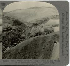 Open Cut Copper Mine at Bingham, Utah--Keystone Stereoview Rare1200 Set#1119 picture