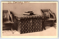 Original Old Antique Vintage Postcard Doomsday Books Chest Chairs picture