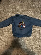 Disney Store Vintage 90’s Mickey Mouse & Friends Embroidered Men Denim Jacket picture