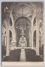 Dayton Ohio, St Mary's Church Sanctuary Interior Arches, Vintage Postcard picture