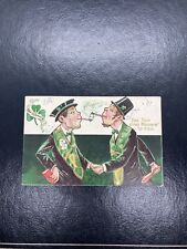 Vintage Postcard Saint Patrick's Day Pipe Of Peace Embossed Original Posted 1908 picture