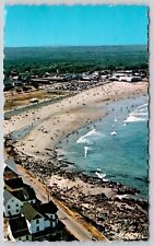 York Beach Maine Aerial View Shoreline Oceanfront Coast Ocean Waves PM Postcard picture