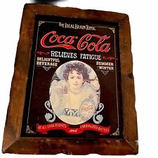 VINTAGE 1970s - Coca-Cola Glass Sign 