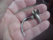 Vintage Flying Penis Winged Key Chain Silver Tone picture