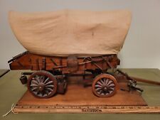 Conestoga VTG Handmade Large Wooden Covered Wagon Model Western Decor picture