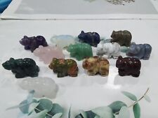 5PC Natural hybrid quartz Crystal Carved mini bear Reiki Healing random picture