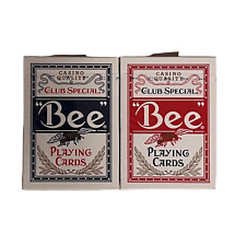 Bee Standard Index Poker Playing Cards Casino Quality Red And Blue  pack of 2 picture