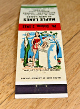 Old Matchbook Cover   MAPLE  BOWL LANES , 4047 W. Fullerton Ave. CHICAGO #1 picture