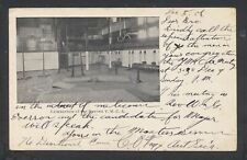 1906 Everett Mass Gymnasium picture postcard Boston Circuit RPO cancel picture