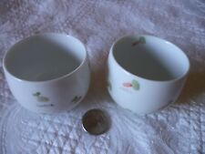 CUTE Vintage Japanese Carrot & Potato-Themed Yunomi Ceramic Tea Cups Set of 2 picture