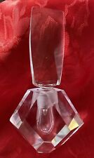 Vintage Heavy Lead CutCrystal Perfume DecanterBottle with Stopper Art Deco picture