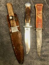 Vintage knife group, buck knives, Antique picture