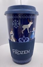 Disney Frozen the Broadway Musical Blue Ceramic Travel Mug Soft Lid picture