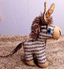 Donkey Mule Handmade Wool, Felt Stuffed Animal Plush 10.5