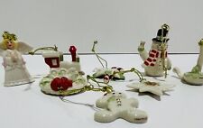 Lenox Winter Delights 8 Miniature Ornaments Candle Train Gingerbread Man Star picture