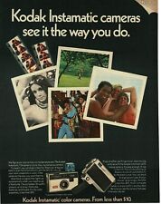 1970 KODAK Instamatic 134 pocket camera M24 Movie camera Vintage Print Ad 3 picture