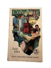 Columbia Records July 1921 Releases picture