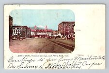 Colorado Springs CO-Colorado, Antlers Hotel, Pikes Peak, c1906 Vintage Postcard picture