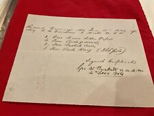 249 Mexican War G W PRICKETT .Illinois Officers Supplies invoice Camargo Mexico picture