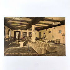 Postcard California Stockton CA Hotel Wolf Lobby 1910s Unposted Divided Back picture